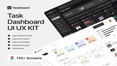 Taskboard - Task Dashboard UI UX KIT - Figma Resources