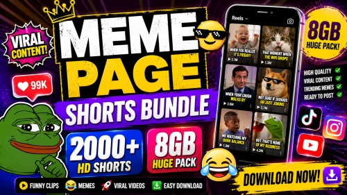 Viral Meme Page Shorts & Funny Clips Bundle