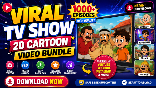 Viral TV Show 2D Cartoon Video Bundle