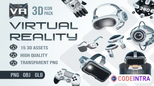 Virtual Reality VR 3D Icon Pack