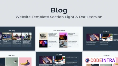 Web Blog or News Section Template - Figma & PSD