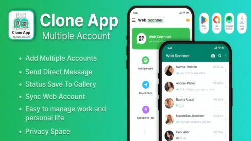 🔗 WhatsClone Pro - Multi-Account Android App Source Code Ready for Customization 🚀