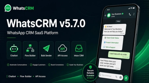 WhatsCRM v5.7.0 - WhatsApp CRM SaaS with Chatbot & Flow Builder