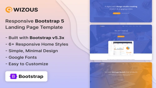 Wizous - Bootstrap 5 Landing page Template