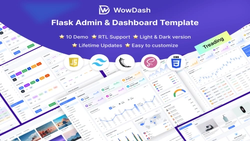 WowDash Flask Admin Dashboard Tailwind Template