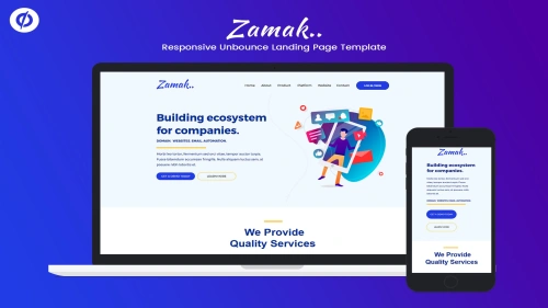 Zamak – Responsive Unbounce Landing Page Template