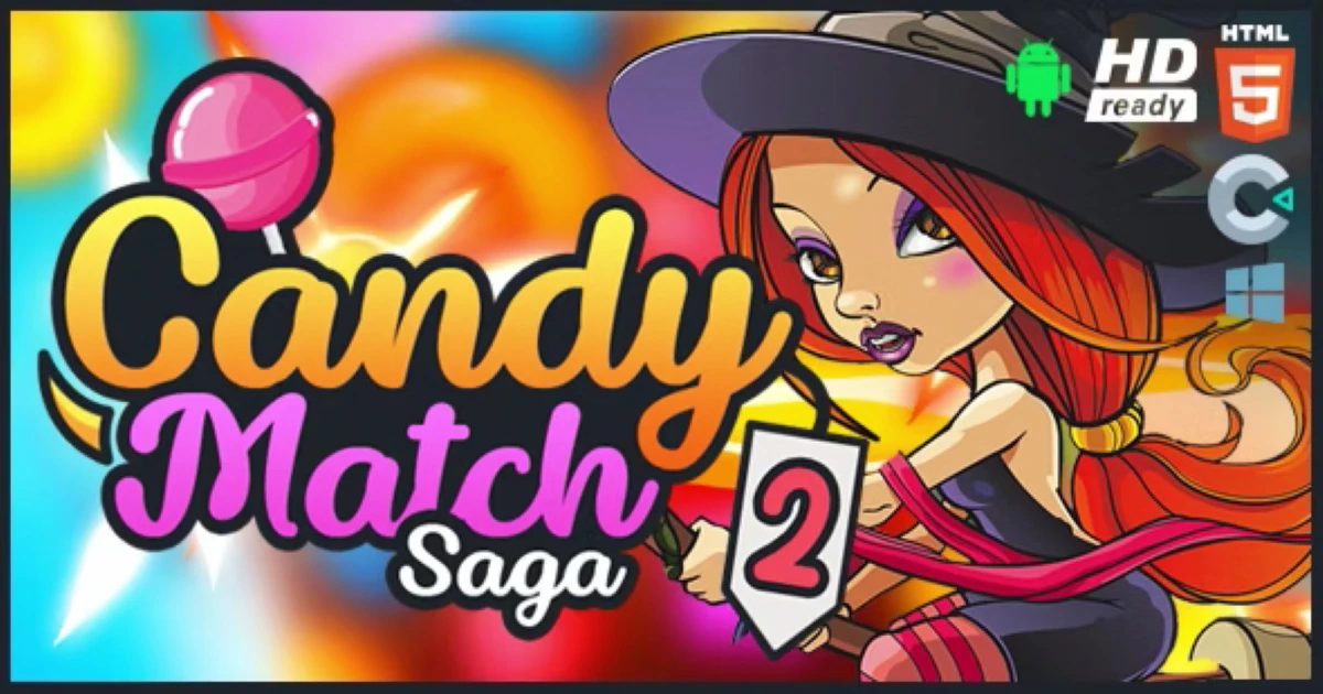 Candy Match Saga 2 HTML5 Game Construct 3 Trending Game - Codeintra