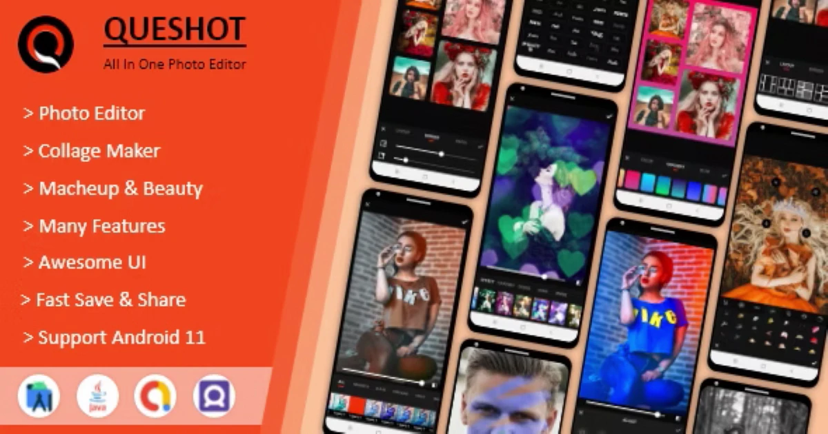 QueShot Photo Editor Pro - Collage Maker Android Studio - Codeintra