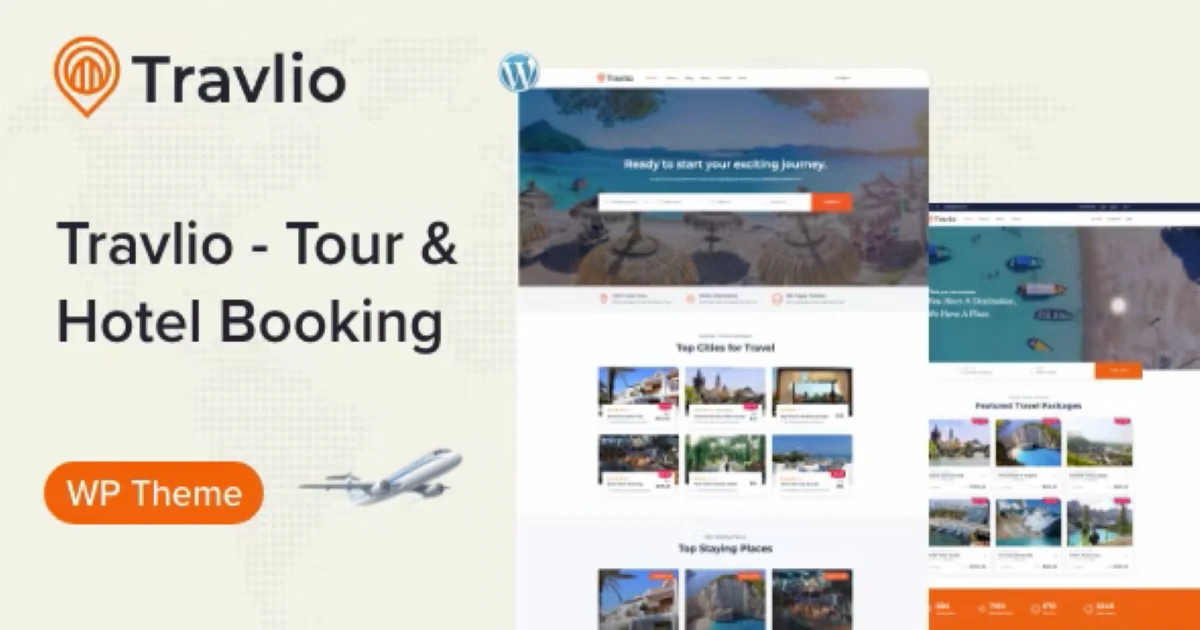 Travlio - Travel Booking WordPress Responsive Theme - Codeintra