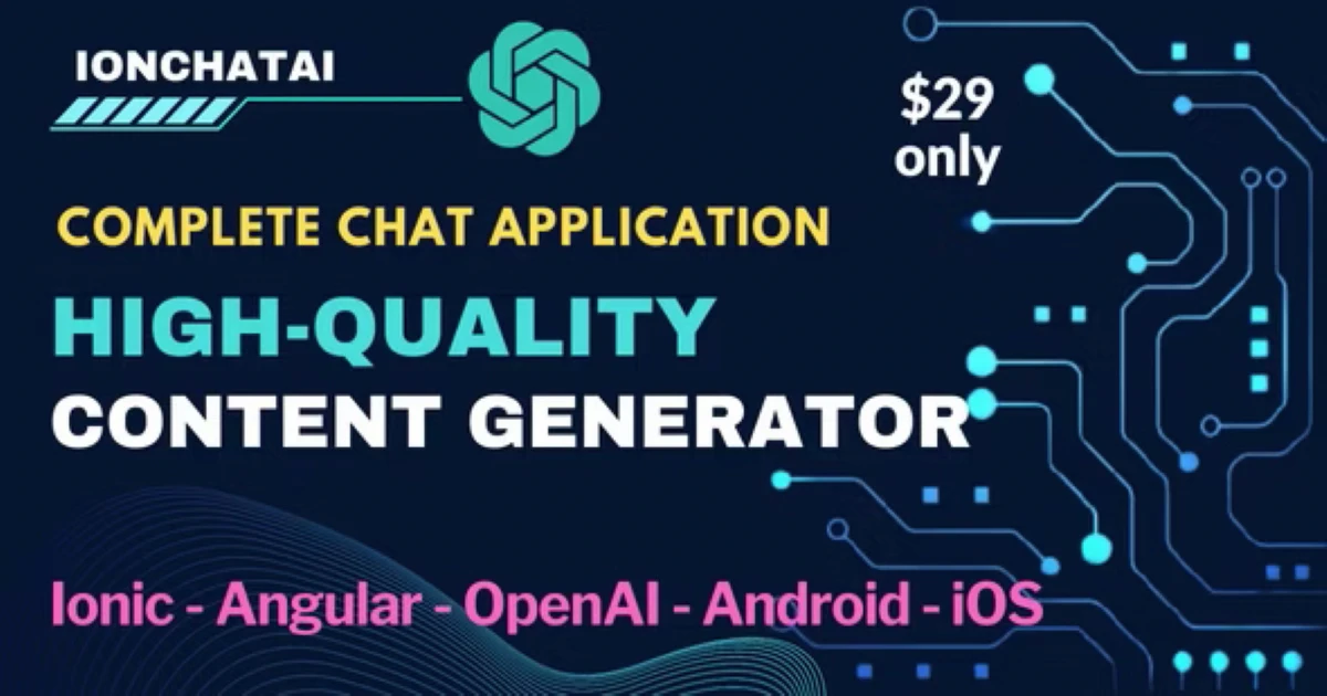 Full Ready AI Chat Application Ionic 7 and Angular 17 - Codeintra