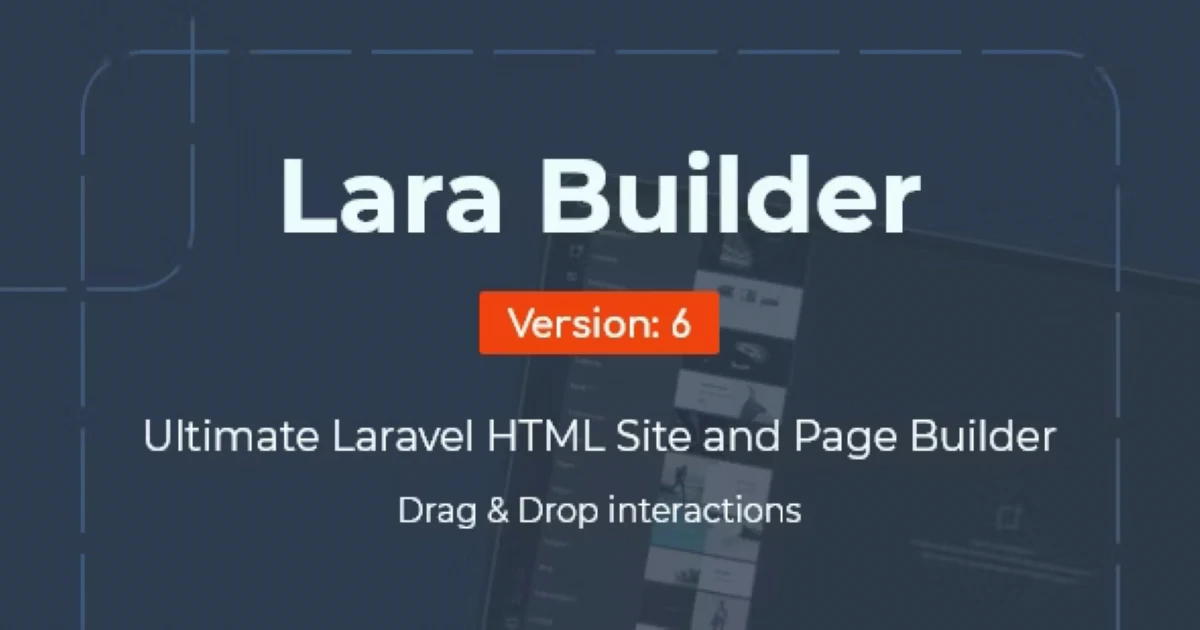 LaraBuilder - Laravel Drag&Drop SaaS HTML site builder - Codeintra