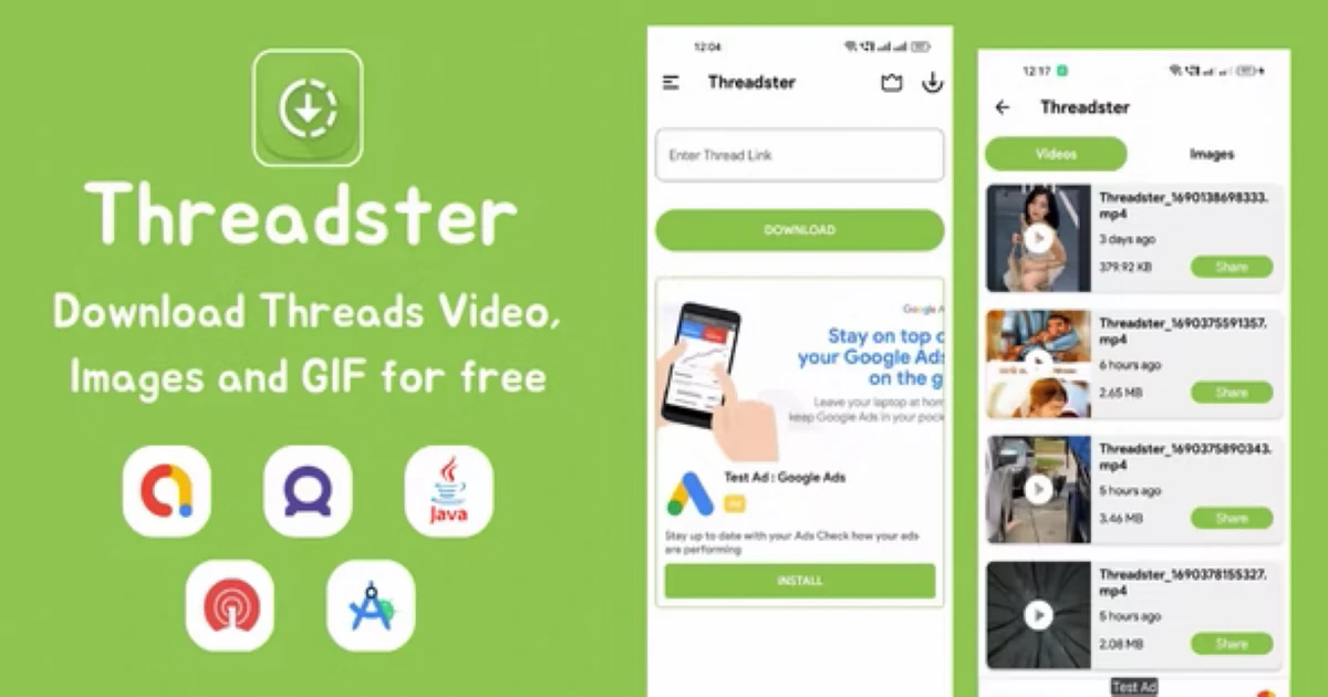Threadster - Threads Video, Image and GIF Downloaders - Codeintra