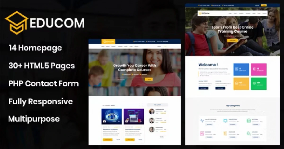 Educom - Education and LMS Template Highly SEO Friendly - Codeintra