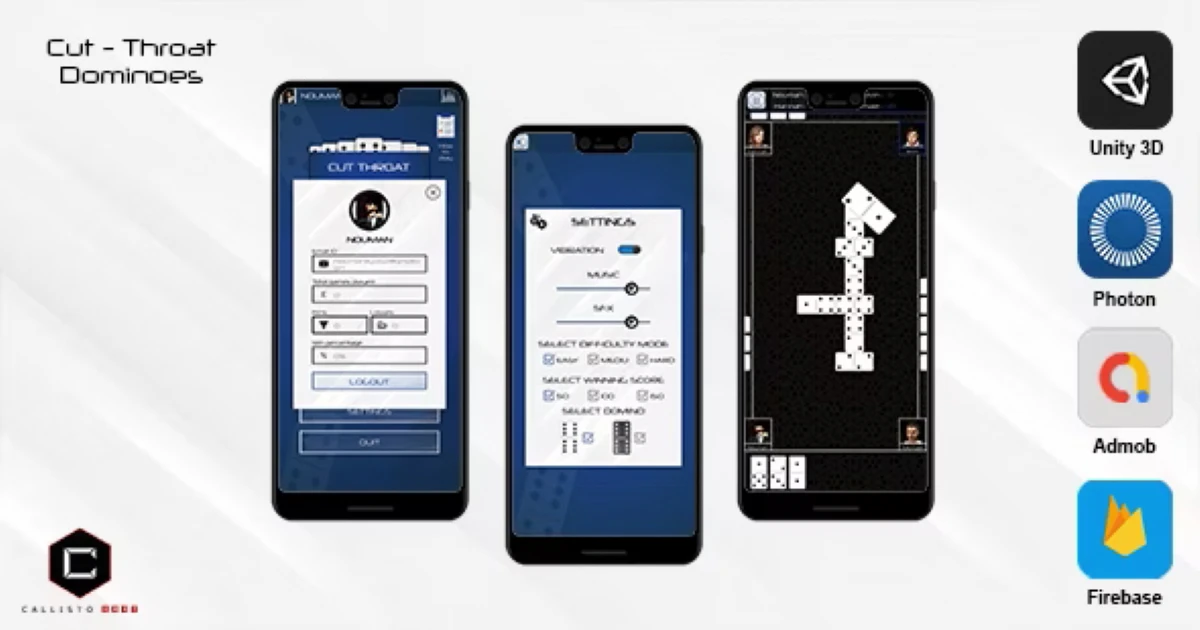 Cut Throat - Dominoes Multiplayer Game Unity Free - Codeintra