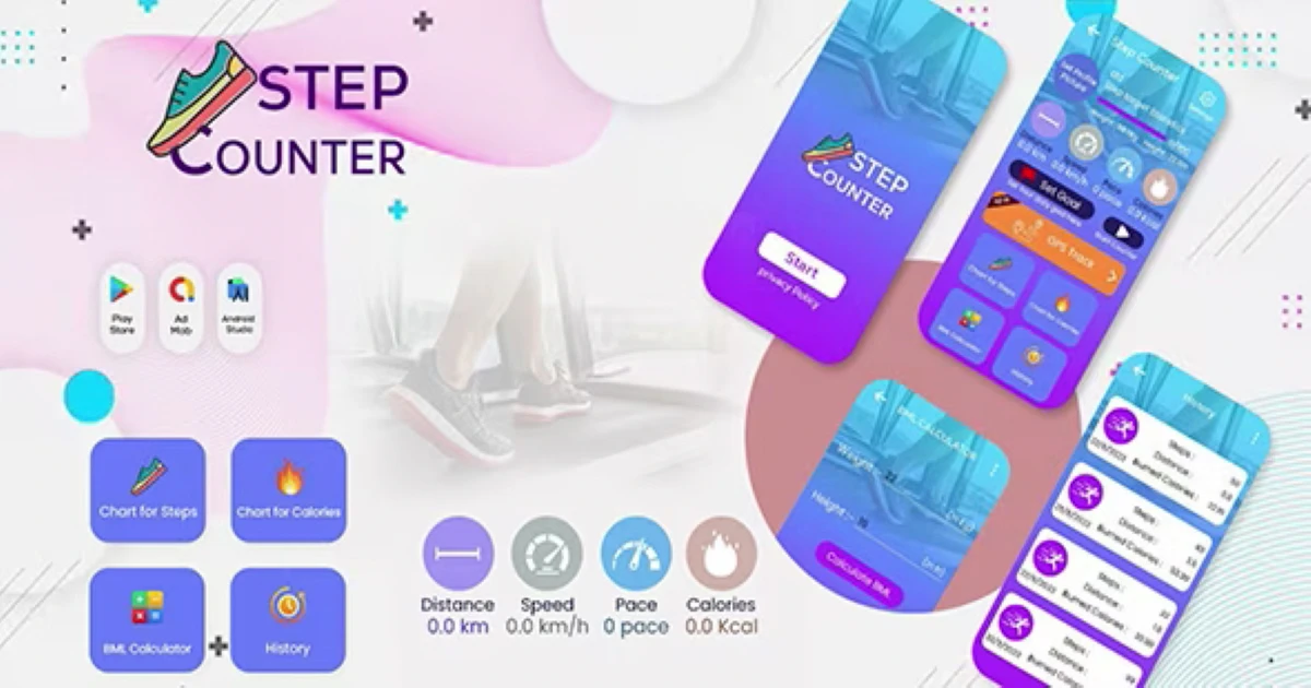 Step Counter - Pedometer - Android Premium Download - Codeintra