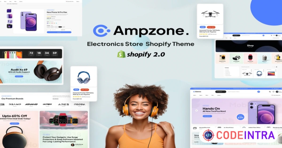 Ampzone - Electronics Store Shopify Theme - Codeintra