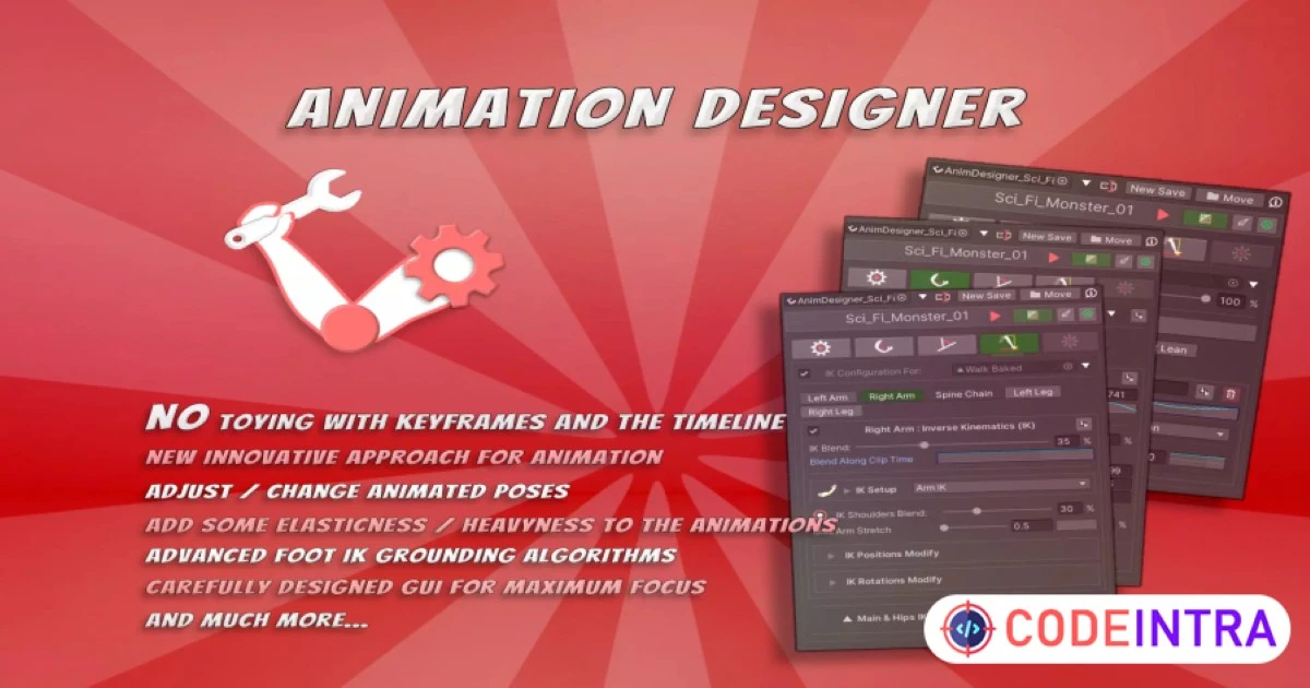 Animation Designer | Animation Tools | Unity Assets - Codeintra