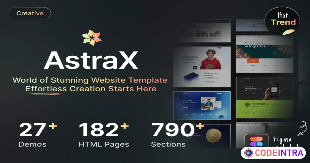 AstraX - a Huge library of HTML templates - Codeintra