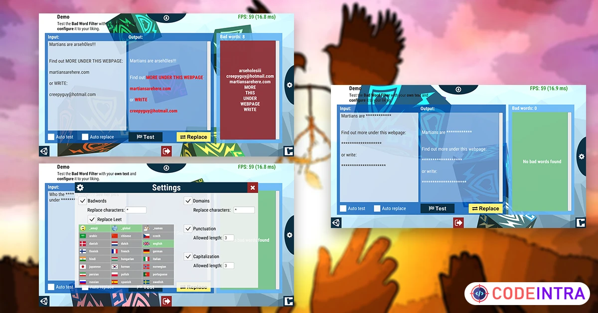 Bad Word Filter PRO | Localization | Unity Assets - Codeintra