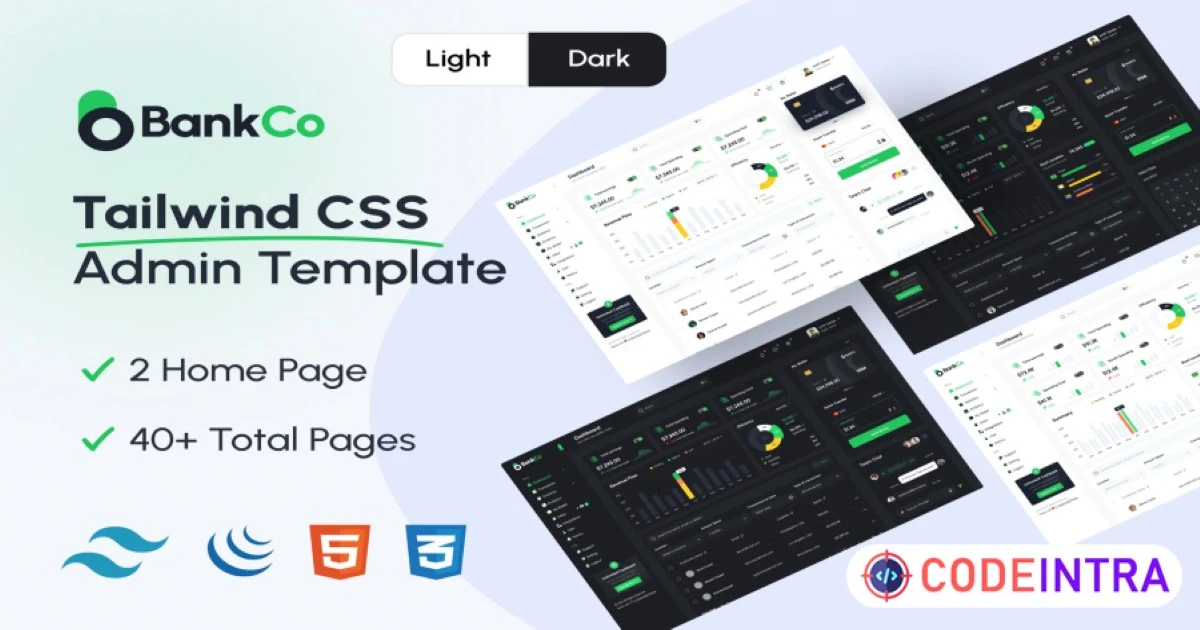 Bankco - Tailwind CSS Admin Templates - Codeintra