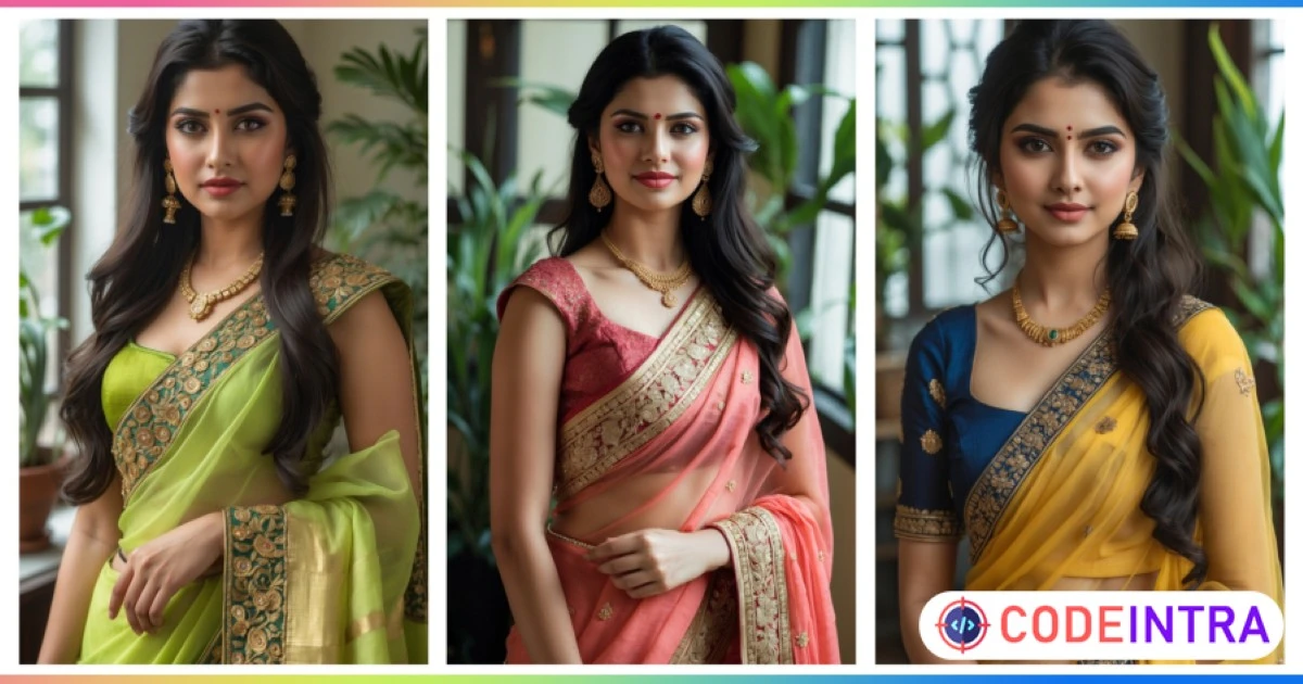 Beautiful Indian Luxury Girls  in Saree – Social Media AI Influencers Full Image Pack, - Codeintra