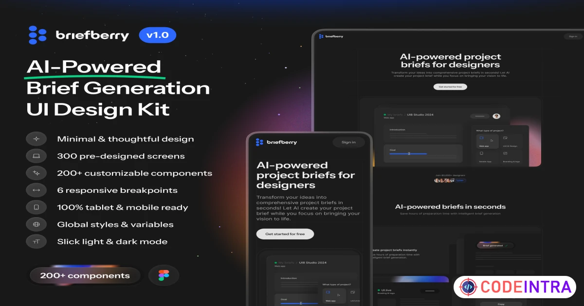 Briefberry: AI-Powered Brief Generation UI Kit - Codeintra