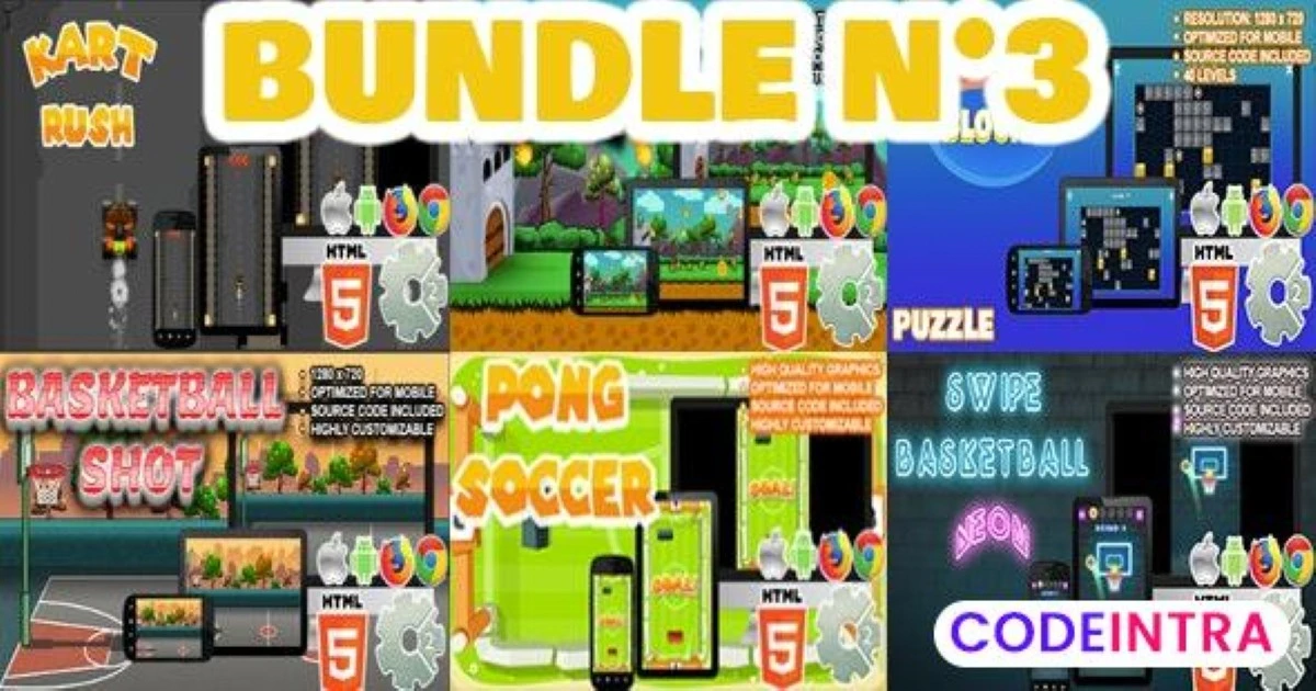Bundle N°3 ( 06 games | CAPX and HTML5 ) - Codeintra