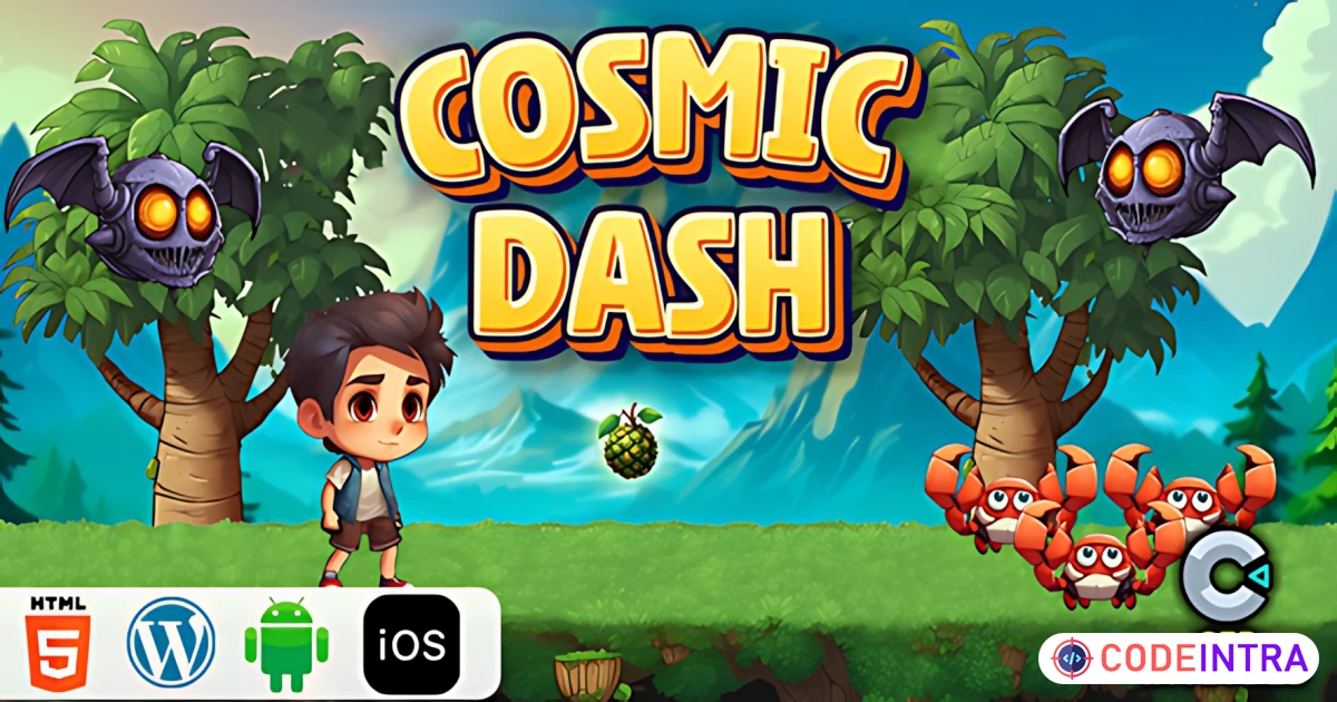 Cosmic Dash HTML5 Construct 3 Game - Codeintra