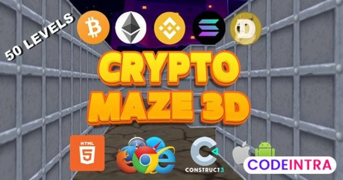 Crypto Maze 3D - Crypto Game - 3D Game - HTML5 - Codeintra
