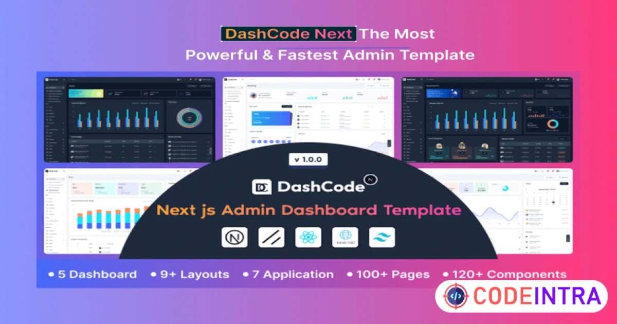 Dashcode Next – Tailwind & Next.js Admin Dashboard - Codeintra