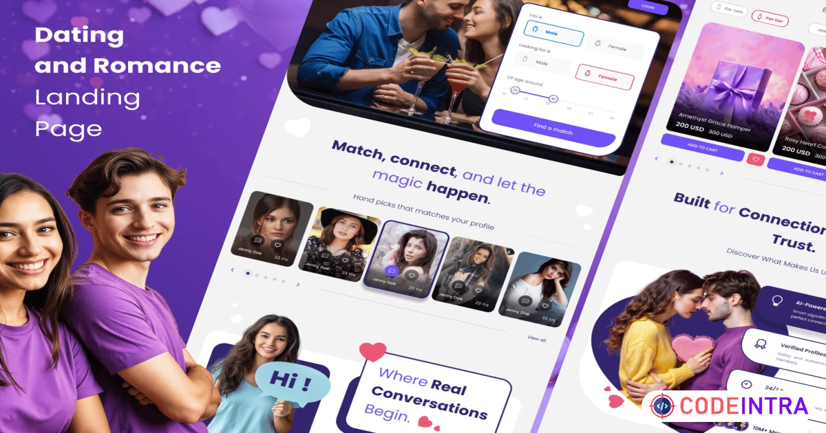 Dating Landing Page - Codeintra