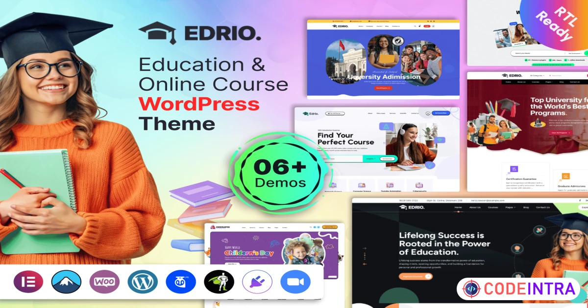 Edrio - Education & Online Course WordPress Theme - Codeintra