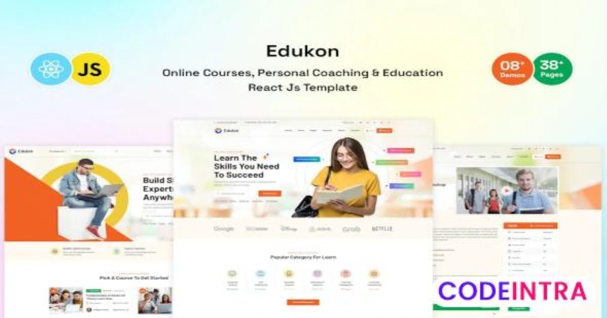 Edukon - Education And LMS React JS Template - Codeintra