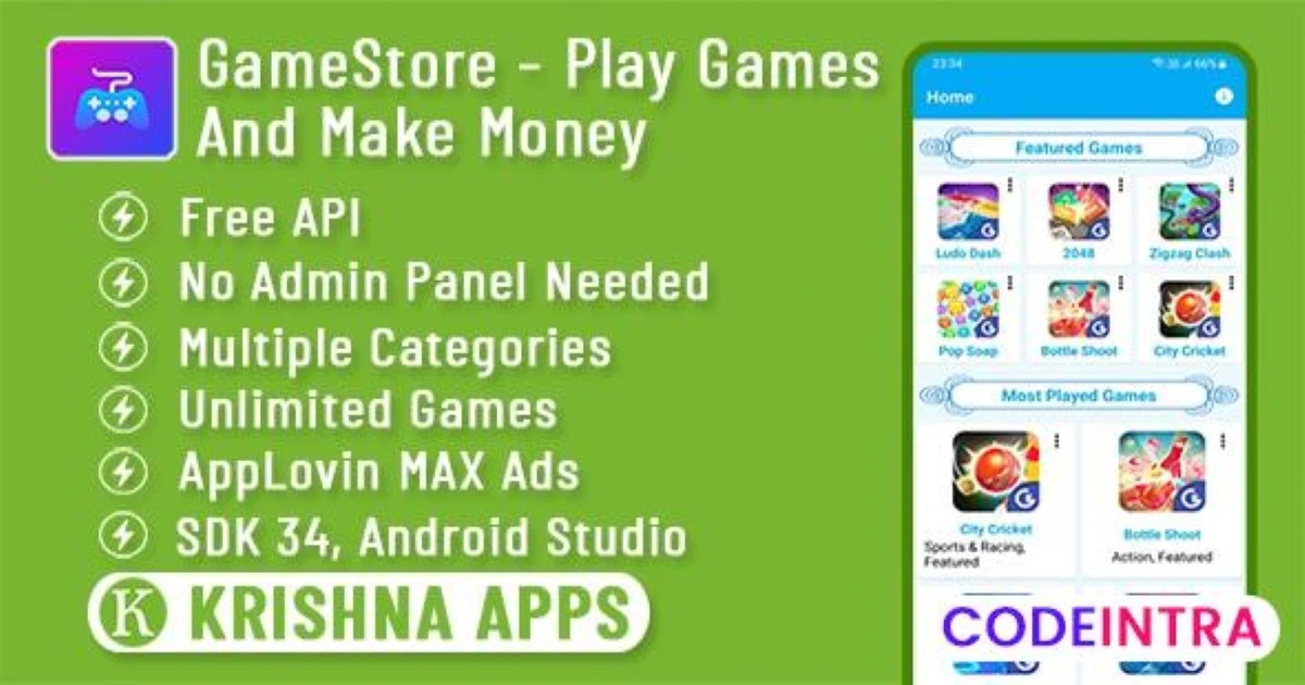 GameStore - All in One Game Bundle With Earning Sy - Codeintra
