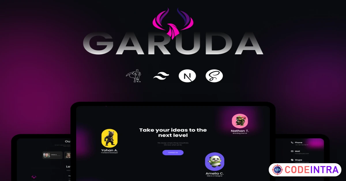 Garuda - NextJs Web Agency Template - Coded Templates - Codeintra