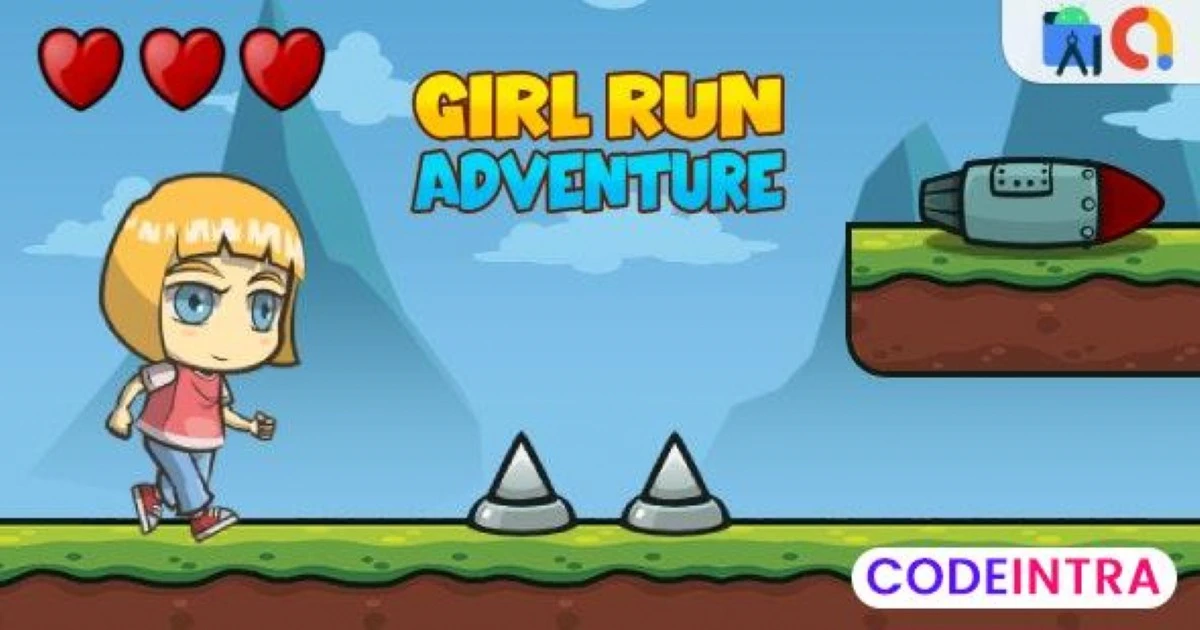 Girl Run Adventure - Runner Game Android Studio Pr - Codeintra
