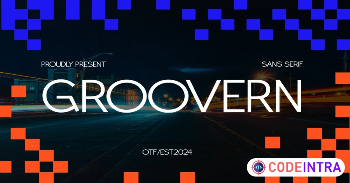 Groovern Sans Serif Font - Premium Design - Codeintra