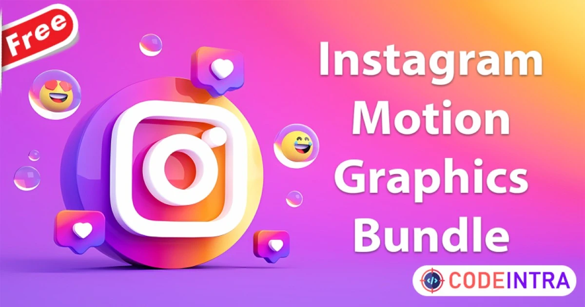 Instagram Motion Graphics Bundle - Free Download for Stunning Posts & Stories - Codeintra
