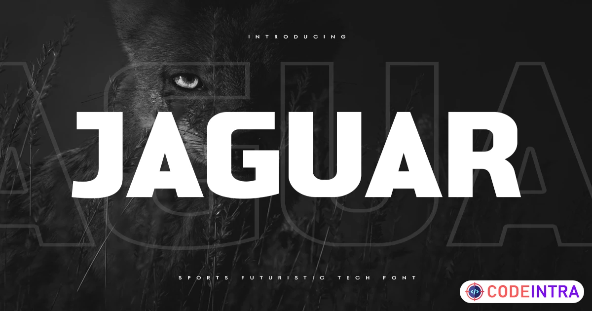 Jaguar - Sports Futuristic Tech Font - Codeintra