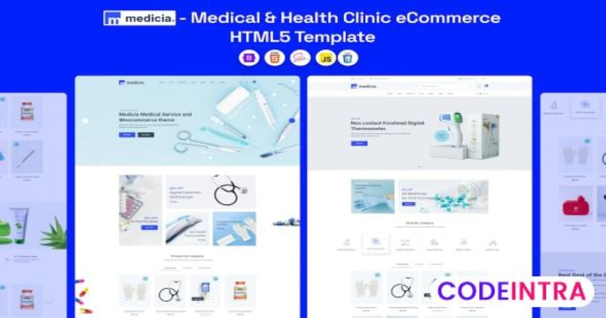 Medicia - Medical & Health eCommerce Template - Codeintra