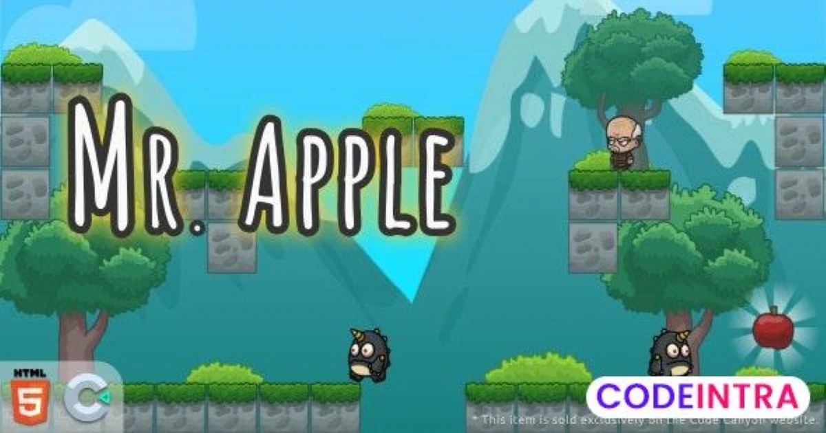 Mr. Apple - HTML5 Platform game - Codeintra