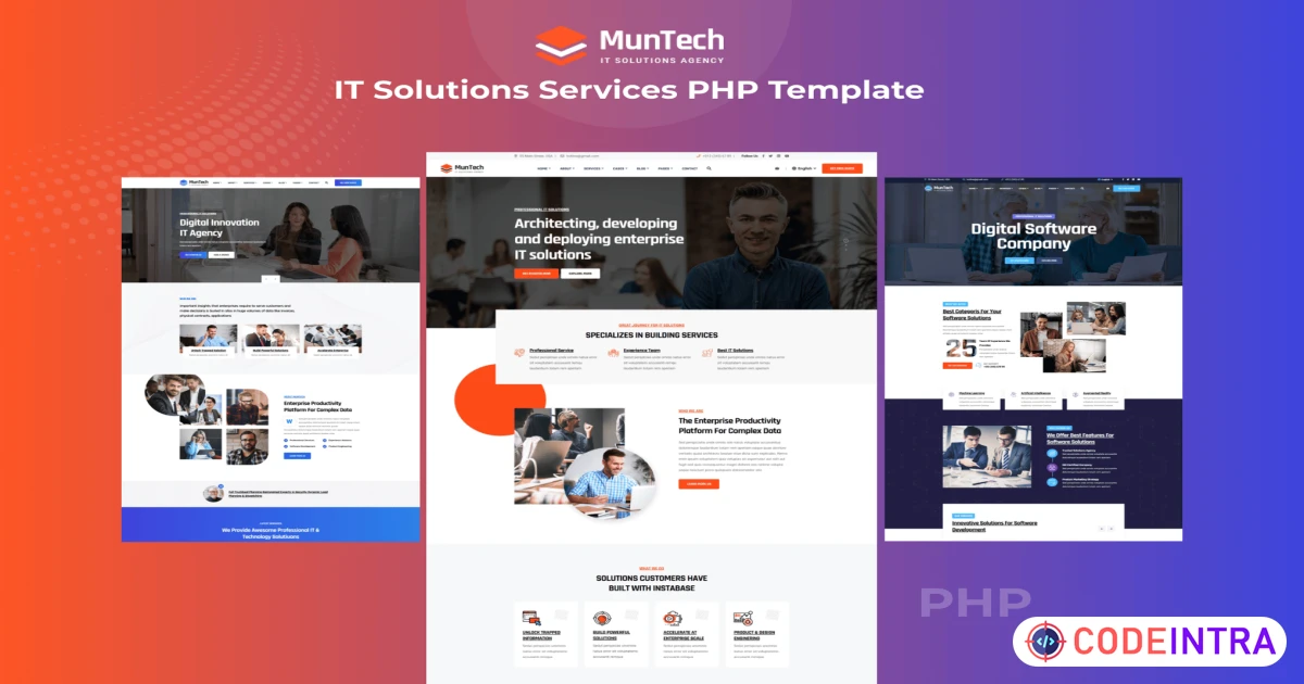 Munteh - IT Solutions Services PHP Template - Codeintra