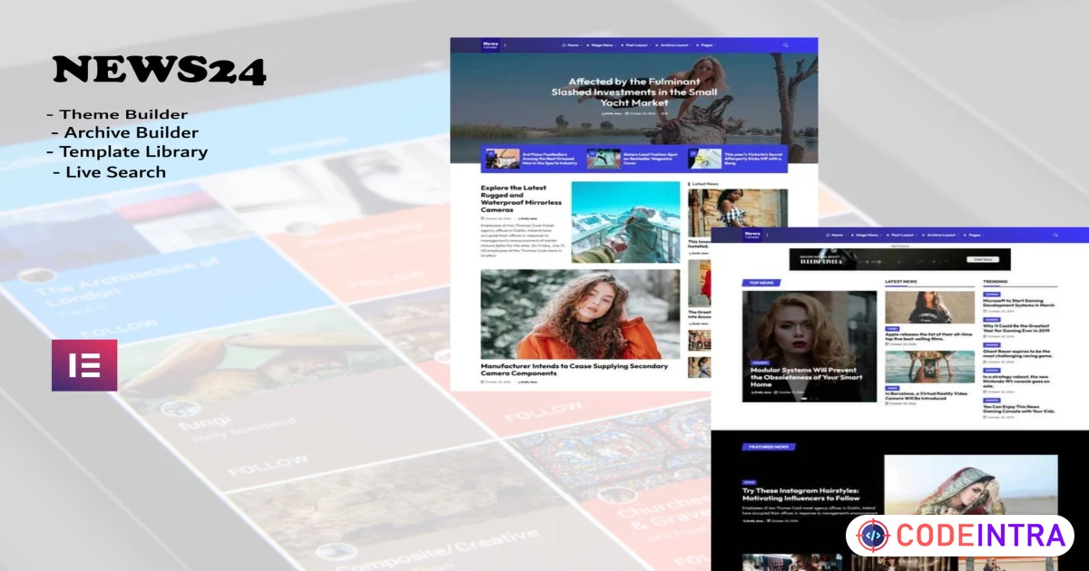 News24 - Elementor Blog Magazine - Codeintra
