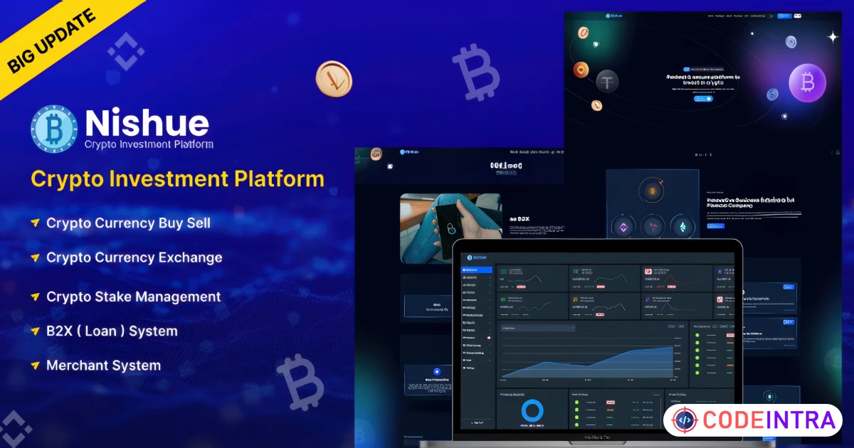 Nishue - CryptoCurrency Buy Sell Exchange and Lending with MLM System | Crypto Investment Platform - Codeintra