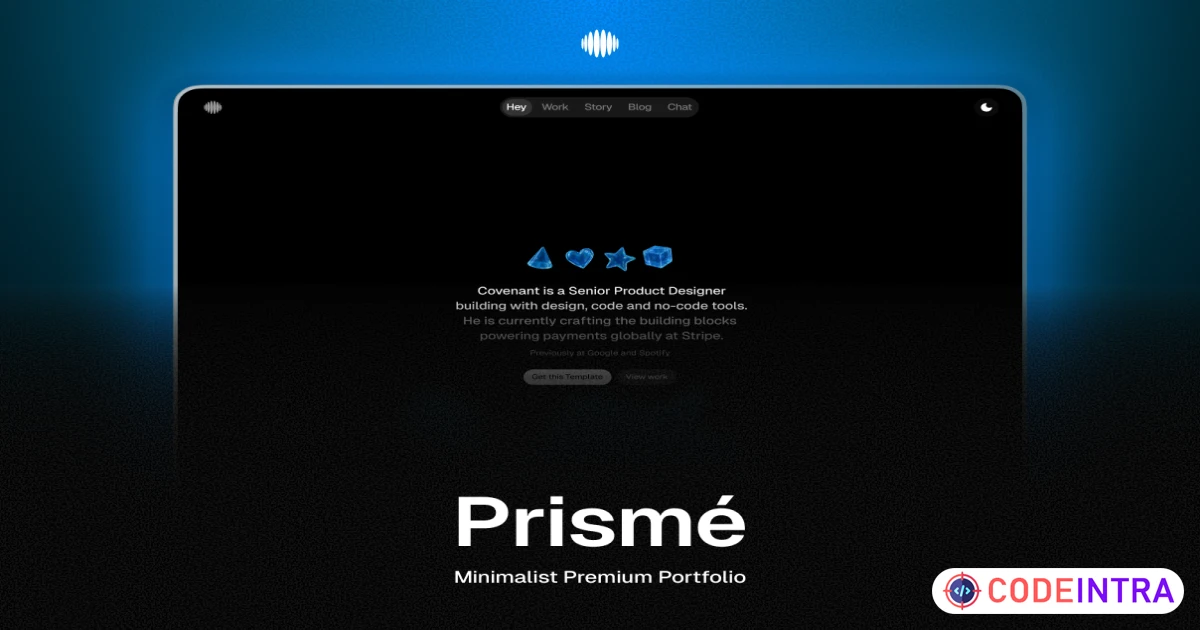 Prismé Framer Template - Coded Templates - Codeintra