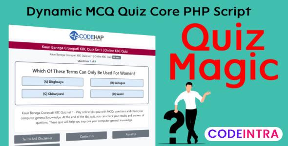 QuizMagic: Dynamic MCQ Quiz Core PHP Script
