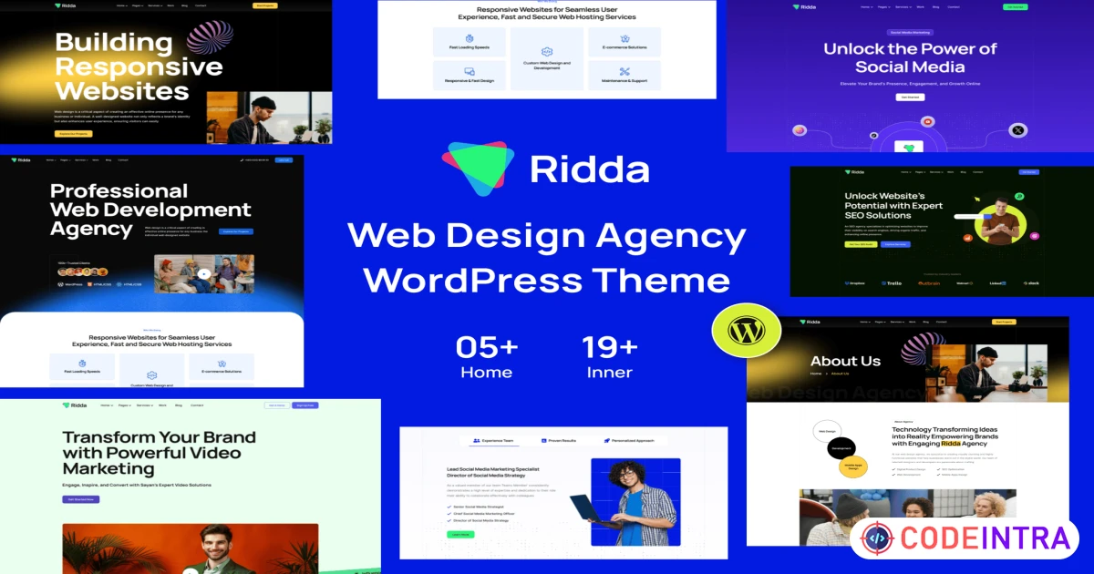 Ridda - Web Design Agency WordPress Theme - Codeintra