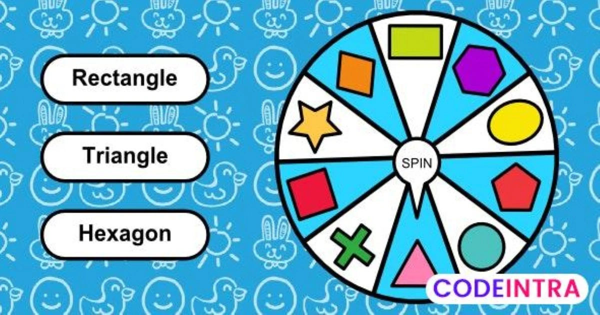 Shapes Wheel | Educational Game | Html5 Game | Con - Codeintra