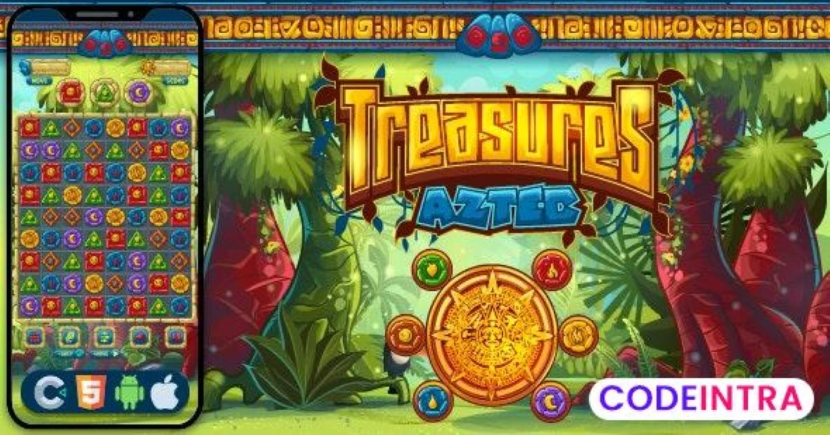Treasure Aztec - Html5 game, Construct 3 - Codeintra