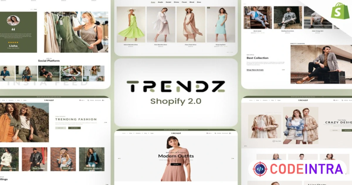 Trendz - OS 2.0 Clothing Shopify Shop - Codeintra
